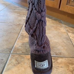 Brown knit UGGs